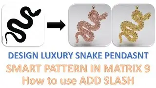 How to design Luxury Snake Pendant in Matrix 9 #cad #jewellery #render #snake #pendant #pattern