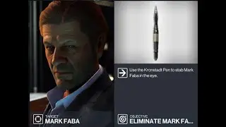 Hitman 3 Eliminate Mark Faba with a pen