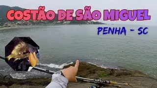 Pescaria de Cost&atilde;o em Penha-SC, Redes, Microjigs e Peixes na Ca&iacute;da da tarde