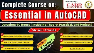 AutoCAD Course at ₹2000 Only | International Certificate | Job Assistance Included | Best CAD Course