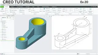 Mastering CREO 3D Modeling Tutorial for beginners: Ex 20