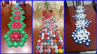 Beautiful and unique yo yo quilted table runner designs