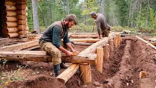 Двое мужчин строят СРУБ в лесу | от @lifeinthesiberianforest1
