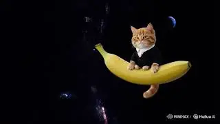 a cute flying cat in space (AI)