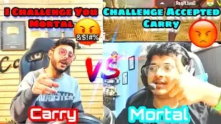 ||CARRYMINATI V/S MORTAL || Best match highlights 🔥 Carry played with me 😱🔥 PUBG best match 🔥