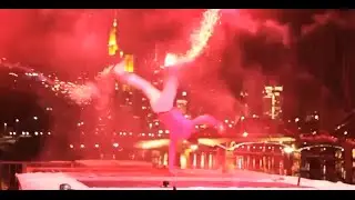 Air flare With Fire works - Bboy Lil Amok & Bboy Snoop
