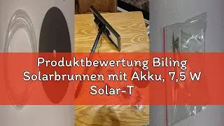 Produktbewertung Biling Solarbrunnen mit Akku, 7,5 W Solar-Teichpumpe mit 3600 mAh Batterie Schwimme