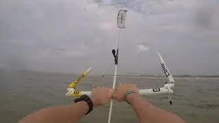 Riding my handshaped Alaia in Lightwind