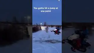 You gotta hit a jump at one point #race #snowmobile #snowmobileracing #crosscountry #snocross