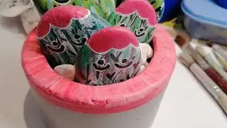 Don't Handle With Care! #nowater #cementcraftideas #paintedrocks