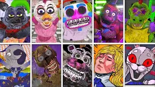 FNAF Security Breach - All CHASE & ENDINGS in BRIGHT Mode