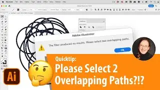 How To Solve »Please Select 2 Overlapping Paths« Error in Adobe Illustrator