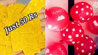 Birthday Decoration ideas at just 50 |How to Cut letters in Glitter paper |@Easyfoodieworld86