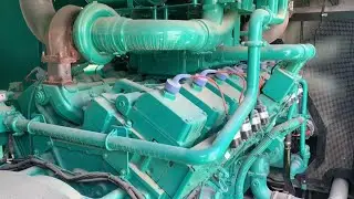 Cummins V16 natural gas powered generator start up
