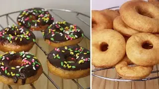 How to Make Chocolate Donuts - Homemade Chocolate Cake Doughnuts Recipe