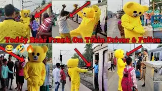 Teddy Bear Prank On Train Driver & Police 😂🤣 || Funny Reaction 🔥😄🤣 || Sd teddy funn ❤️