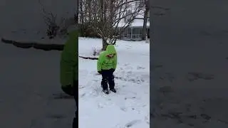 Snowball fight fail! #snowballs #fail #snowballfight #snowfun #familyfun #ohno #gotcha