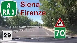 I - Raccordo autostradale 3 (RA3) - Siena-Firenze - Percorso completo😎