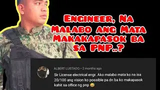 License Engr. Peru malabo ang MATA, makakapasok ba?
