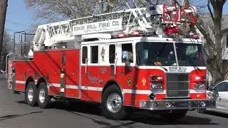 Abington Fire Company New Ladder 100 & Edge Hill Fire Company Ladder 400 Responding 3/4/20