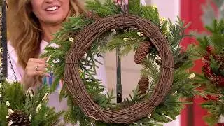 Wicker Park Indoor/Outdoor Holiday Greenery Collection on QVC