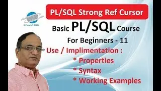 PL SQL strong ref cursor - Strong ref cursor in PL SQL - Strong ref Cursor in Oracle
