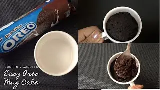 Easy 2 Mins 2 Ingredients (Oreo + Milk) Oreo Mug Cake