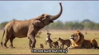 Elephant Uses Trunk as Microphone; Lion Becomes Backup Singer🦁🐘 Session 4#animalstorytelling#lion 