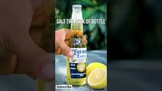 GARNISH IT WITH LEMON WEDGE BEER #beer #coronabeer #shorts #boom #cocktail #alcohol #whiskey #gin
