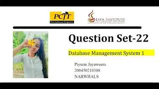 Question Set 22 | Database Management System | Java Institute
