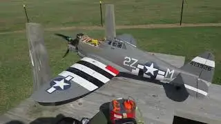 VQ Models P-47 Engine run in. NGH 17cc 2 stroke petrol.