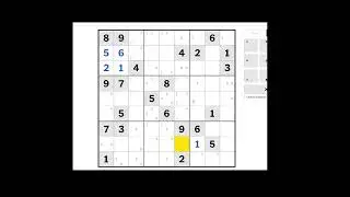 NY Times Hard Sudoku - December 6 2023 (Solution/Walkthrough)