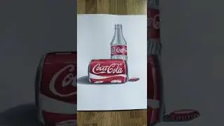 COCA COLA Drawing transition with pencil colours || Ayush Vakte Arts. #ayushvaktearts #cocacola