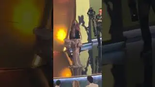 Shakira accepts her #Grammy&nbsp; from Jennifer Lopez. #shakira #jlo #jenniferlopez #music