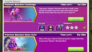 CLASH OF CLANS painter warden challenge completing tutorial ||Full Video||