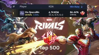 #1 Starlord | Insane Top 500 Gameplay #marvelrivals #top500 #gaming