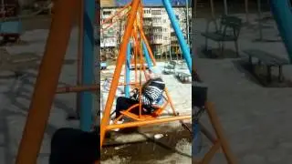 Vlog: Девочки ходят по лужам и качаемся на качелях лодочка.👍😻💖
