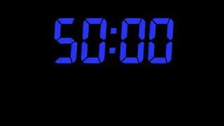 50 Minute Countdown Timer &mdash; Blue Digital Display | Silent + End Alarm