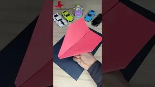 Red Falcon Glider ✈️ | Easy Paper Airplane That Flies Far
