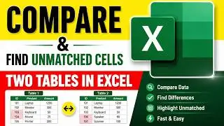 Highlight  unmatched Cells in MS excel easily!