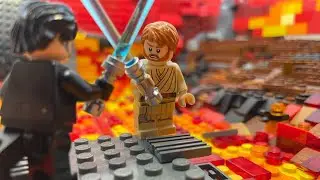 Revenge of the Sith Obi-Wan VS Anakin Fight scene (Recreated In Lego StopMotion)