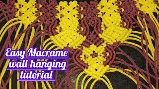 Easy Macrame wall hanging tutorial✨️Diy wall hanging step by step ✨️