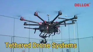 Automatic Tethered Drone Systems Multi Weather Hovering High Power Ultra Light
