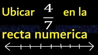 Ubicar 4/7 en la recta numerica , fraccion en la recta , fracciones