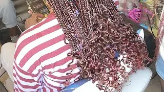 Custom Color Mix Knotless Braids