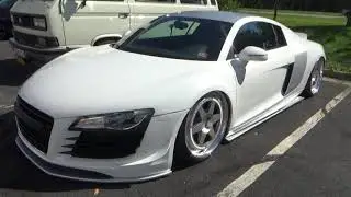 Slammed Audi R8  at Loudoun County Exotics meet.