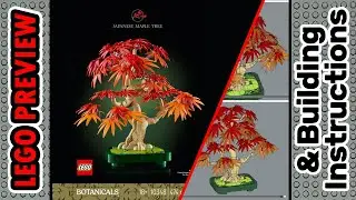 PREVIEW: 10348, LEGO BOTANICAL COLLECTION, Japanese Red Maple Bonsai Tree & Building Instructions!