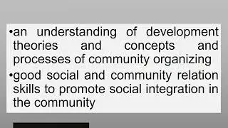 Required Documentation for COMMUNITY ORGANIZING