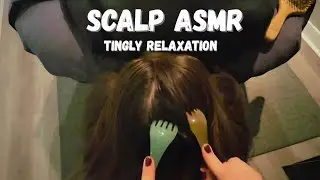 SLEEPY SCALP ASMR /Hair Brushing + Gua Sha (Rain Sounds for Sleep)