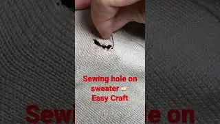 Easy Craft | How to repair hole on sweater #sweater #sewing #repair